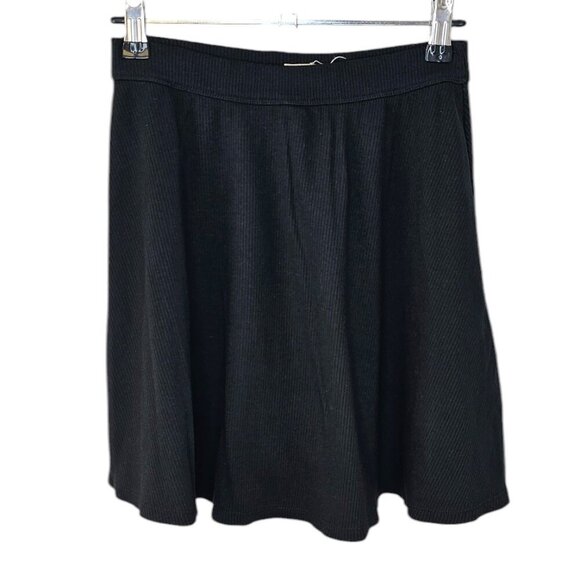 Hollister Womens Ribbed Flowy Mini Skirt, Pull On, Black, Basics, Size Small - Picture 1 of 7